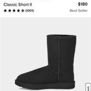 Classic short, black UGGs